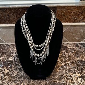 Elegant Silver Beaded Necklace by Silpada.